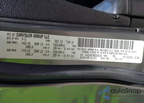 2011 Dodge Durango Crew from USA, damaged, VIN 1D4SD4GT4BC630161